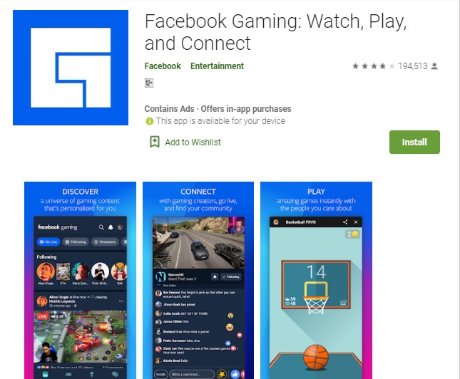 Facebook Gaming Aplikasi Live Streaming Game di HP