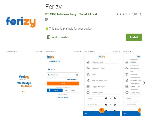 Ferizy Aplikasi Pesan Tiket Kapal Laut di HP Ferizy Aplikasi Pesan Tiket Kapal Laut di HP