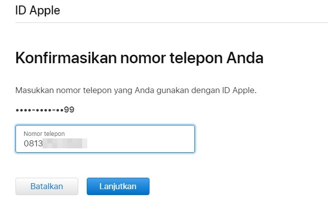 Lupa password iCloud