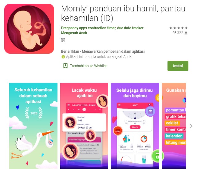 Momly panduan ibu hamil pantau kehamilan ID