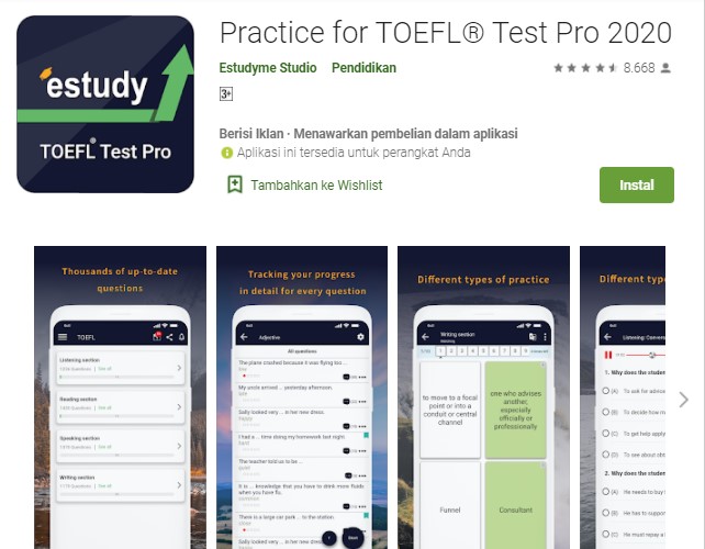 Practice for TOEFL