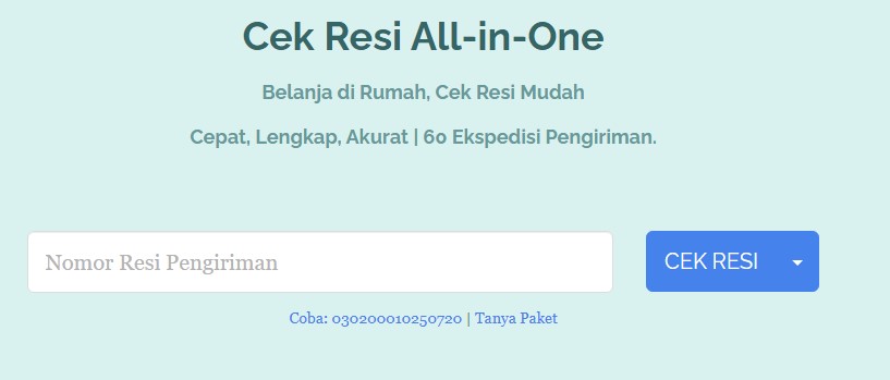 Situs cek resi all in one