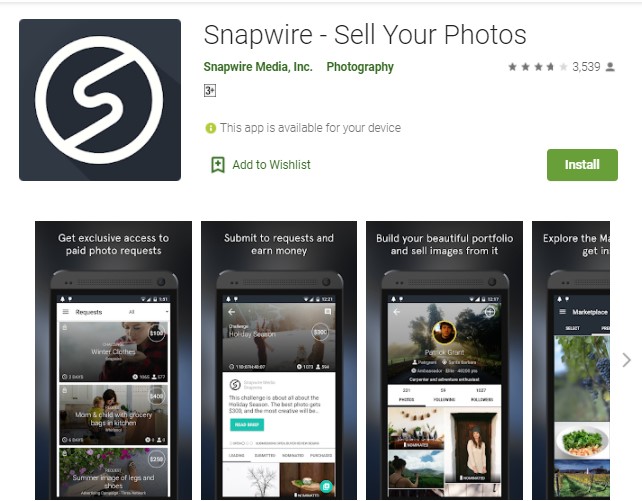 Snapwire Aplikasi Jual Foto di Android