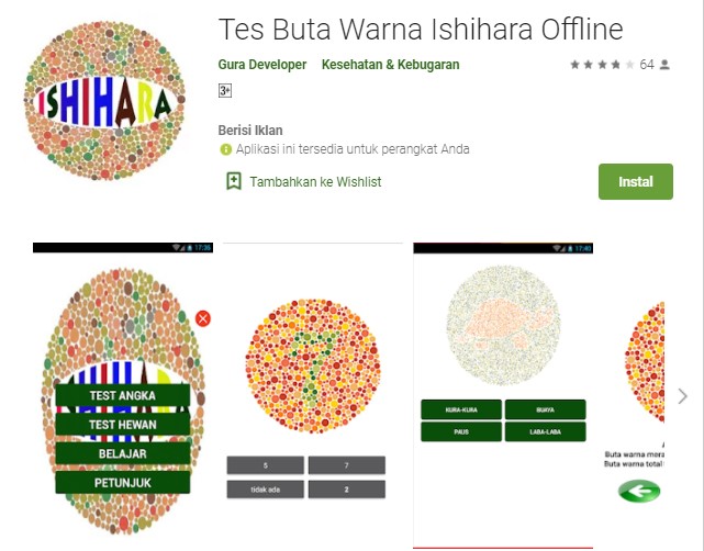 Tes Buta Warna Ishihara Offline