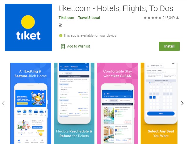 Tiket.com Aplikasi Travel Termurah