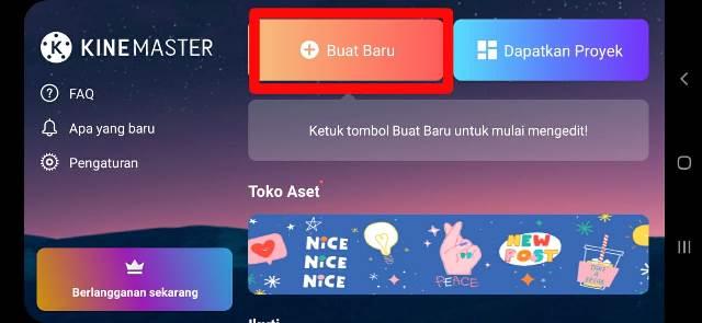 Cara Buat Baru di KineMaster