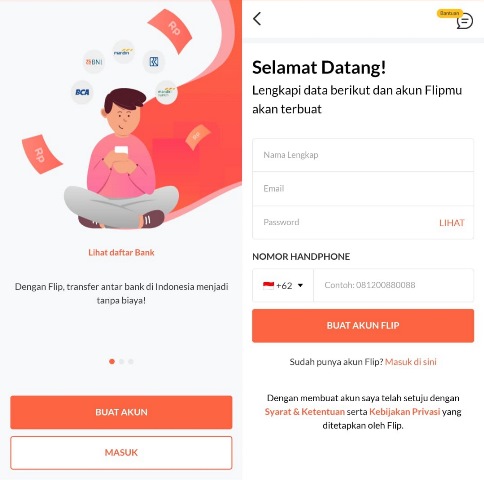 Cara buat akun Flip