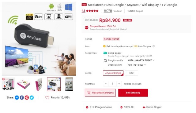 Harga Anycast HDMI Dongle