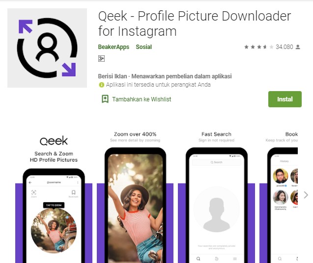 Qeek Profile Picture Downloader for Instagram