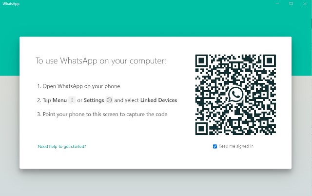 Aplikasi WhatsApp di Laptop