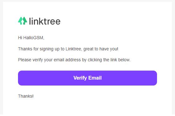 Cara Verifikasi Akun Linktree