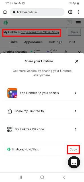 Copy Linktree
