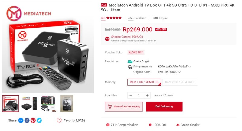 Harga Android TV Box Harga Android TV Box