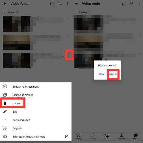 Penghapus Video Youtube