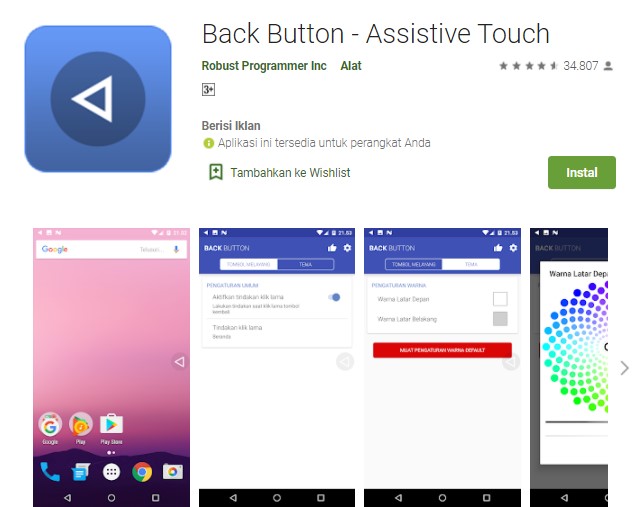 Back Button Assistive Touch - Aplikasi Tombol Kembali
