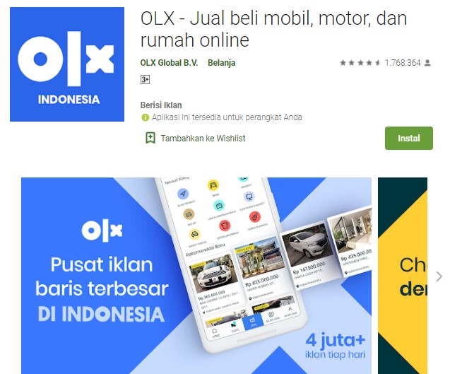 OLX Jual beli mobil motor dan rumah online Aplikasi Jual Beli Barang Bekas