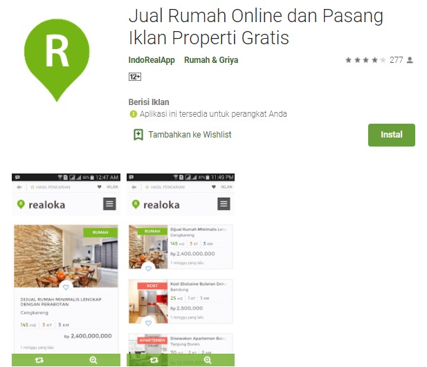 Realoka Aplikasi Jual Beli Rumah Cepat