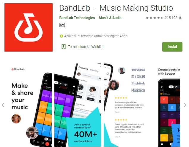 BandLab Aplikasi Cover Lagu