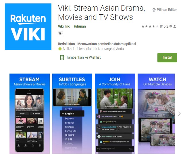 Viki Aplikasi Nonton Drama Thailand di HP