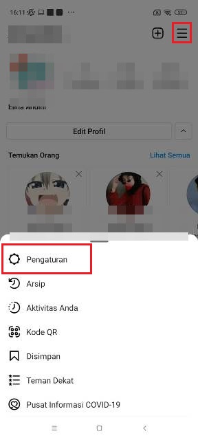 Cara ke Pengaturan Instagram