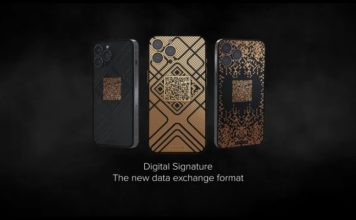 Caviar iPhone 13 Pro with golden QR Code