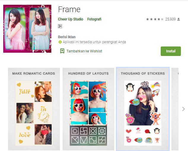 Frame Aplikasi Bingkai Foto Frame