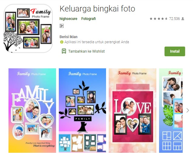 Keluarga bingkai foto