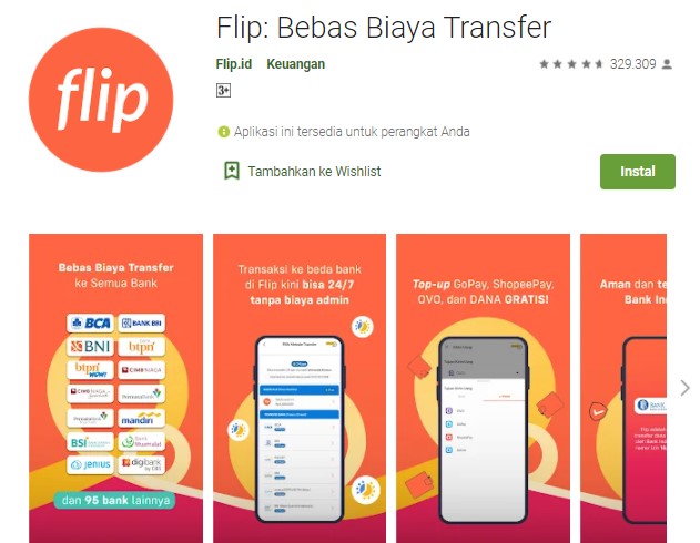 Flip Bebas Biaya Transfer