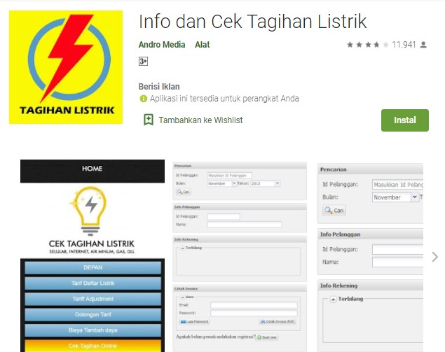 Info dan Cek Tagihan Listrik