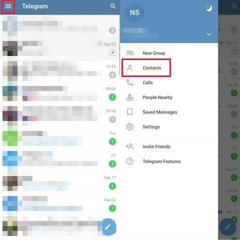 Cara Menghapus Kontak di Telegram HP Android
