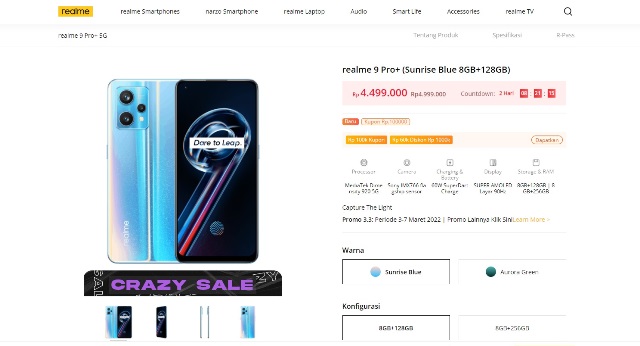 Harga Promo Realme 9 Pro+