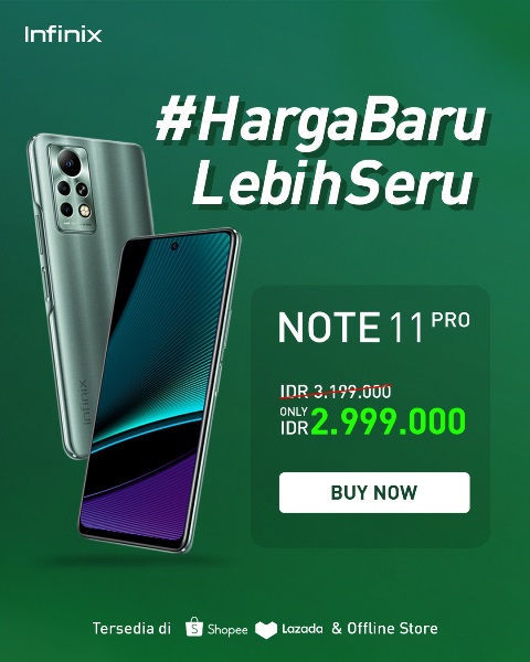 Poster Harga Baru Infinix Note 11 Pro Indonesia