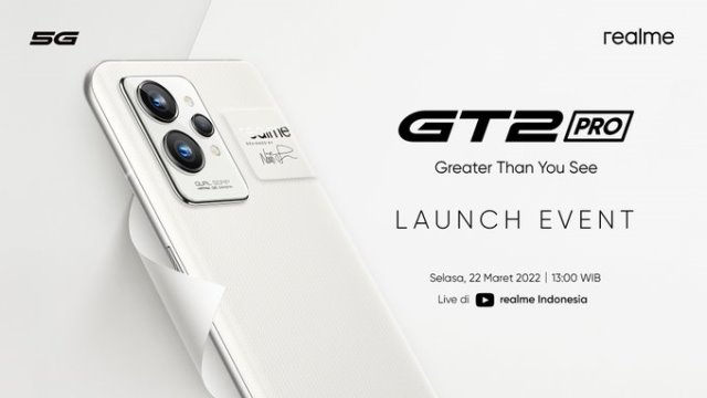 Poster peluncuran HP Realme GT 2 Pro di Indonesia