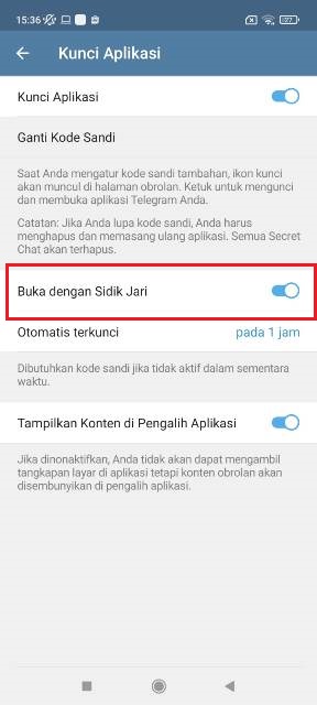 Cara Mengunci Apk Telegram