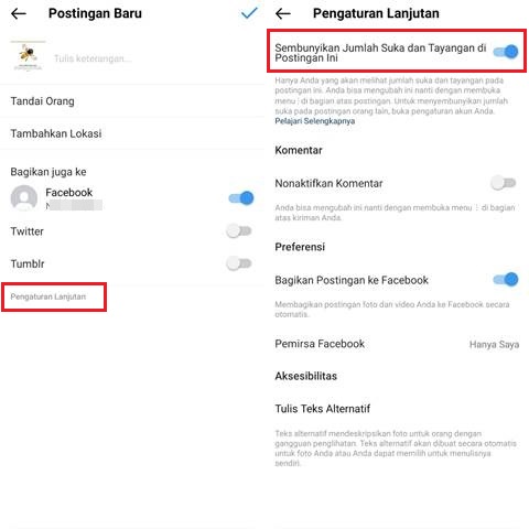 Cara Menyembunyikan Jumlah Suka di IG