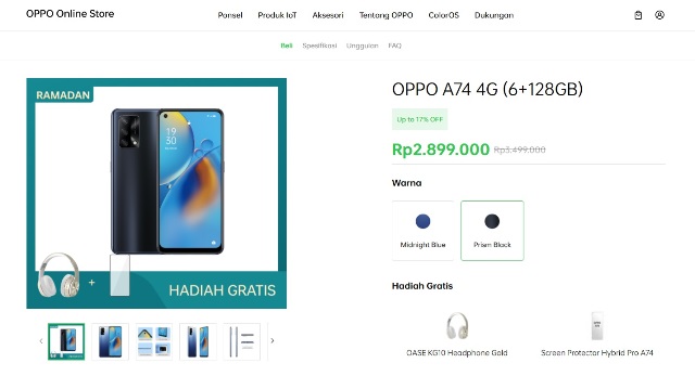 Lagi Diskon, Oppo A74 Kini Dibanderol Rp 2 Jutaan