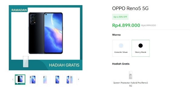 Harga Oppo Reno5 5G terbaru di Indonesia