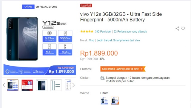 Harga Vivo Y12s