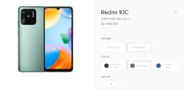 Harga Xiaomi Redmi 10C