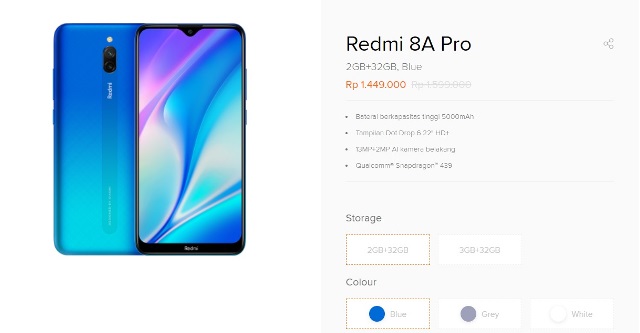 Harga Xiaomi Redmi 8A Pro