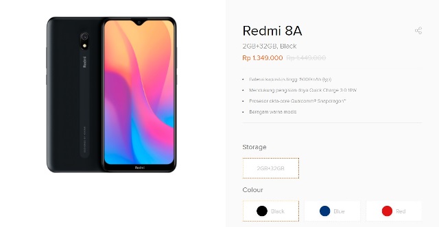 Harga Xiaomi Redmi 8A