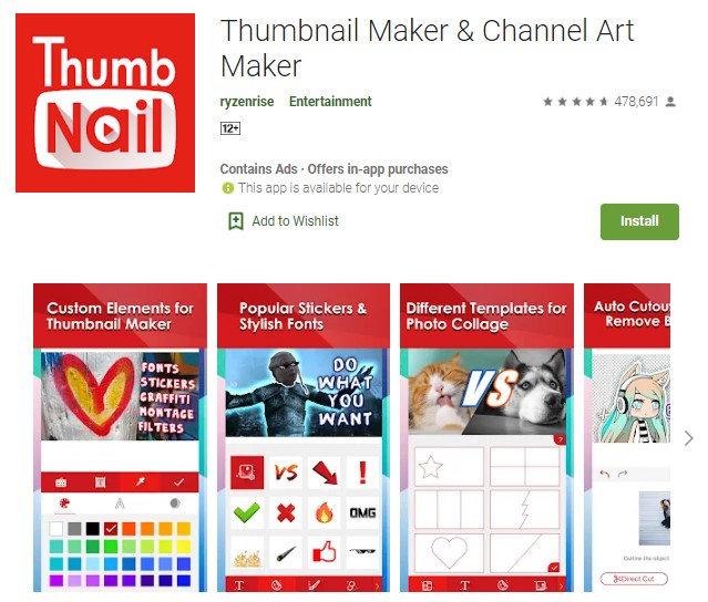 Thumbnail Maker Channel Art Maker