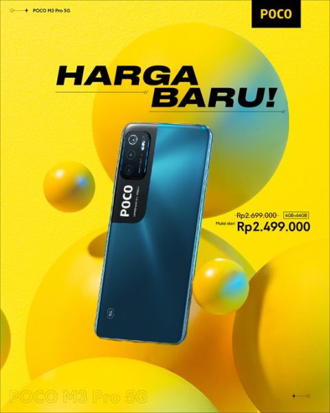 Poco M3 Pro 5G Turun Harga, Cek Sekarang!