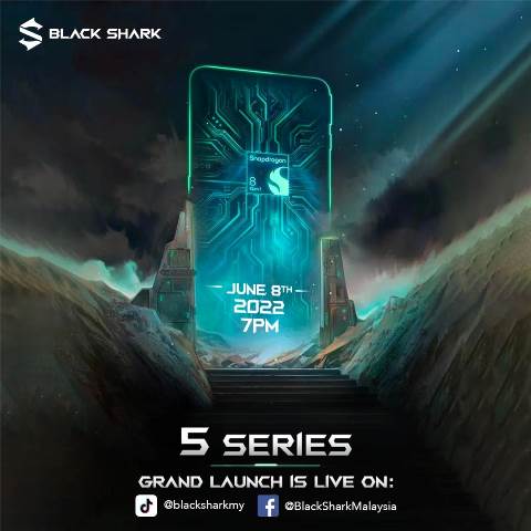Poster peluncuran Xiaomi Black Shark 5 series di Malaysia