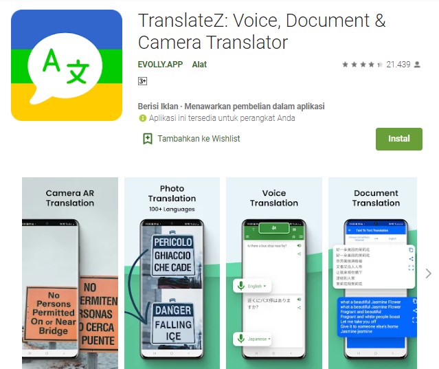 TranslateZ Aplikasi Translate Inggris Indonesia Offline