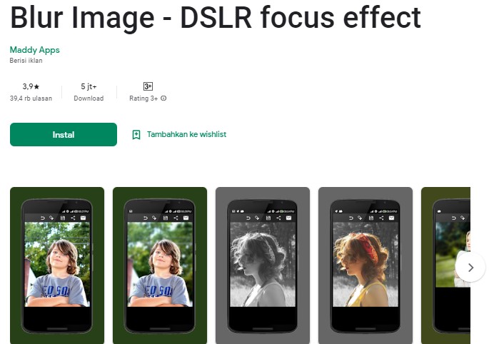 Blur Image DSLR focus effect
