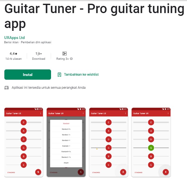 Guitar Tuner Pro guitar tuning app