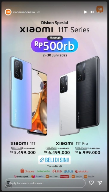 Poster Diskon Spesial Xiaomi 11T dan Xiaomi 11T Pro Poster Diskon Spesial Xiaomi 11T dan Xiaomi 11T Pro