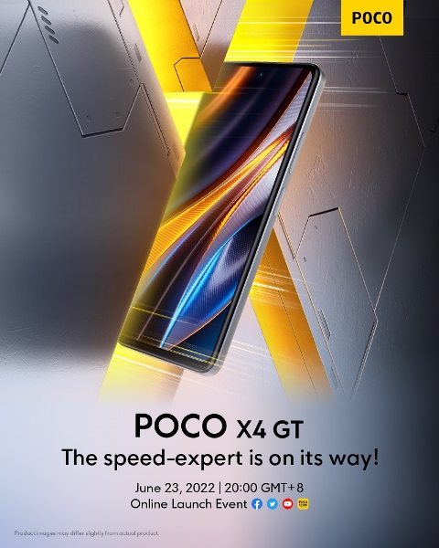 Poster Peluncuran Poco X4 GT di Pasar Global