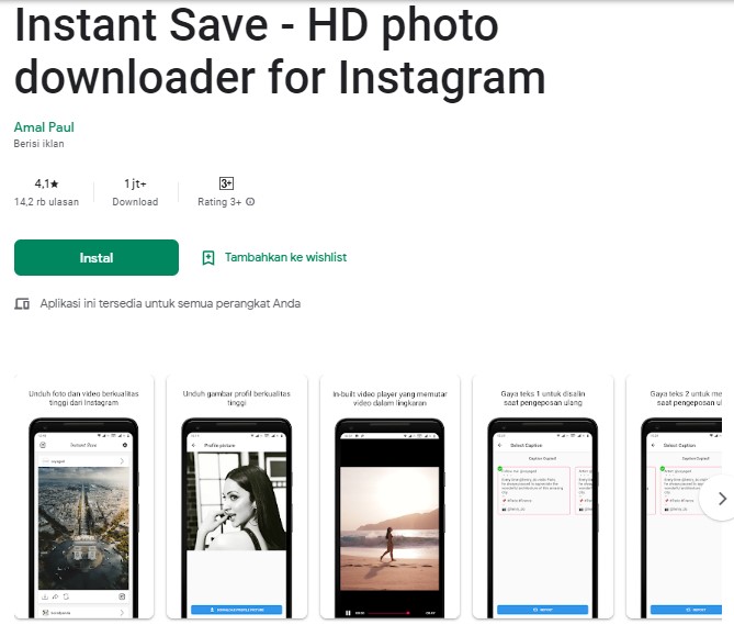 Instant Save HD photo downloader for Instagram